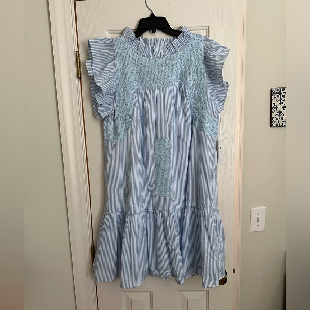 J marie new with tags blue and white dress